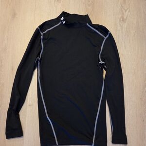 Under Armour Black Compression Top with Gray Detail